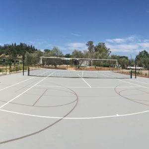 Backyard Tennis Court Nova Pro Bounce Basketball, Tennis and Volleyball