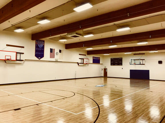 Indoor Gymnasium Sport Court Basketball and Volleyball Court