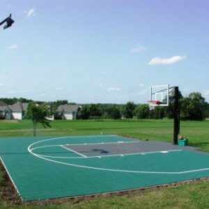 Backyard Basketball Court Sport Court and court lighting