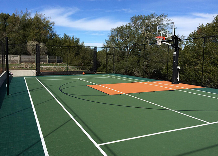 Backyard residential Sport Court Game Court Basketball and Tennis